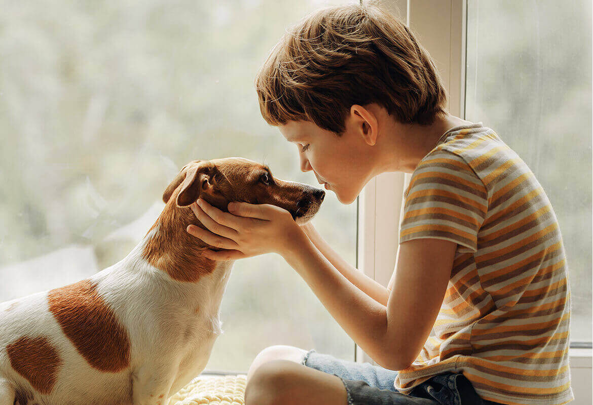 تاثیر ارتباط کودکان با حیوانات خانگی